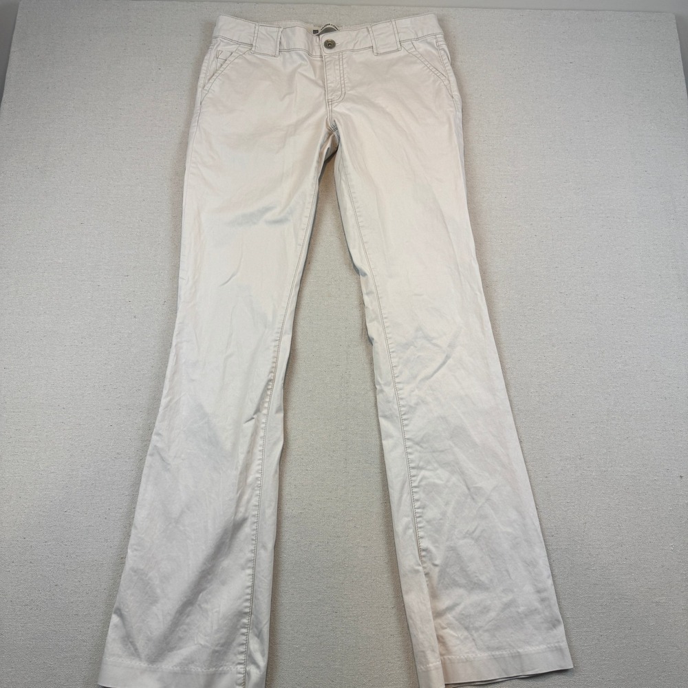 Gap 10 Long Pants Womens Beige Ultra Low Rise Stretch Flare Chino 309750-07-1